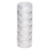 Organizer jar, Space Saver, plastic, clear, 1-1/4 x 1/2 inches. Sold per pkg of (2) 6-piece sets. image number 1