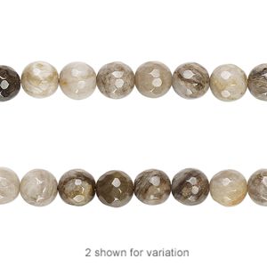 Silver leaf jasper 1pkg1, faceted round bead natural 15.5 inch 6mm