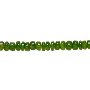 Chrome diopside 1pkg1, hand-cut rondelle bead natural 13 inch 4x1mm-6x5mm