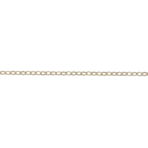 Chain, Gossamer™, 14Kt gold-filled, 1.2mm flat cable. Sold per pkg of 5 feet. image number 0
