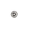 Bead, Egyptian glass rhinestone / epoxy / resin, white / clear / black, 10mm round with pav&eacute; striped design. Sold individually. image number 1