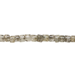 Black spotted quartz 1pkg1, hand-cut heishi bead natural, 13 inch 4x2mm-5x4mm