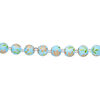 Bead, glass 1pkg8, multicolored, 14mm round with hand-painted flower. image number 1
