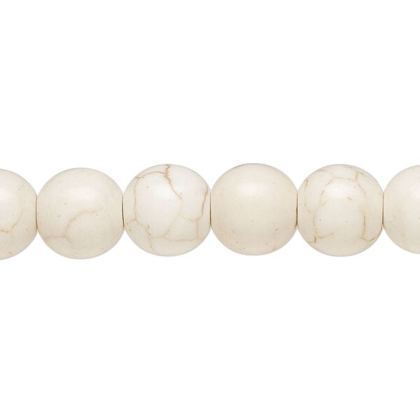 Magnesite 1pkg1, round bead 14 inch 9mm image number 0