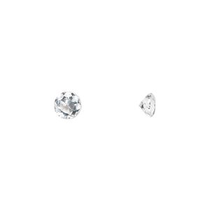 White topaz 1pkg2, hand-cut faceted round gem natural 5mm