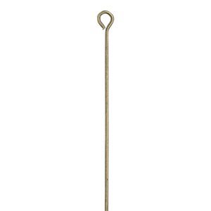 Eye pin, antique brass-plated steel, 2 inches, 21 gauge. Sold per pkg of 500.