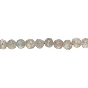 Labradorite 1pkg1, hand-cut faceted round bead natural 13 inch 4-5mm