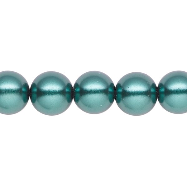 Pearl 1pk green, Celestial Crystal&reg; 10mm round 15.5-16 inch image number 0
