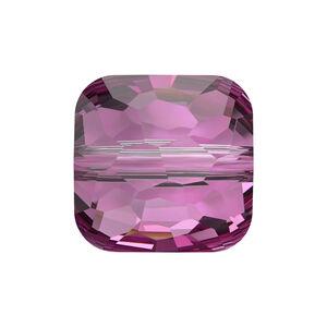 Bead 1pkg144 dark rose TCF™ , Swarovski®, 8mm puffed square 5035