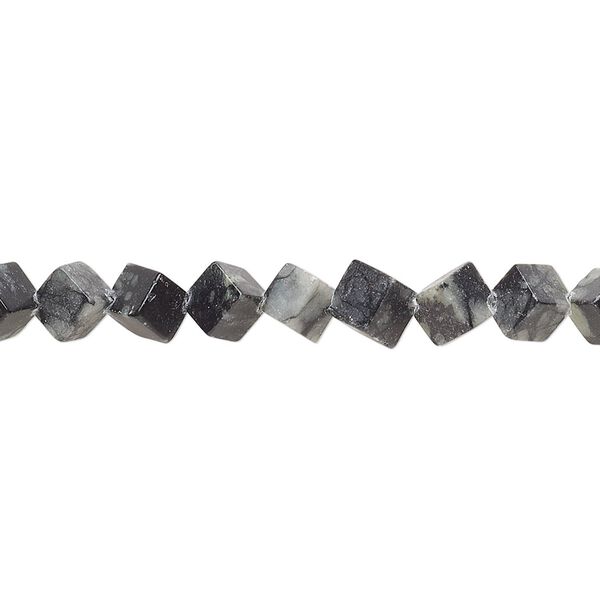 Picasso serpentine 1pkg1, diagonally drilled cube bead natural 15 inch 6mm image number 0