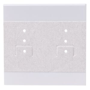 Earring card, flocked plastic, grey, 2x2-inch square. Sold per pkg of 25.