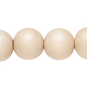 Taiwanese cheesewood 1pkg1, hand-cut round bead 15.5-16 inch tan 16mm