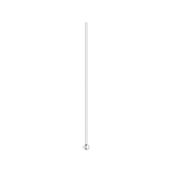 Head pin, sterling silver, 1-1/4 inch with 1.5mm ball, 22 gauge. Sold per pkg of 100. image number 0