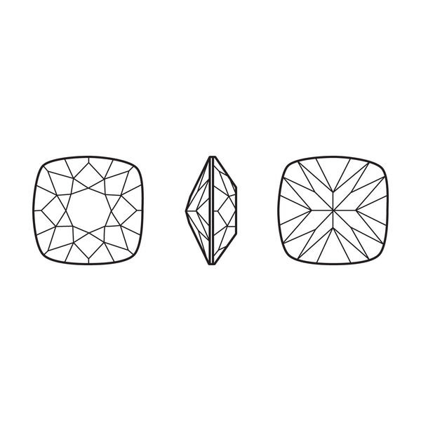 Fancy stone 1pkg144 crystal bronze foil back, Swarovski&reg;, 10mm cushion 4470 image number 1