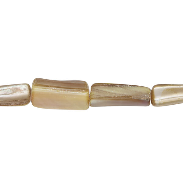 Mother-of-pearl shell 1pkg1, stick bead 15 inch beige /, green / yellow 11x9mm-15x10mm image number 0