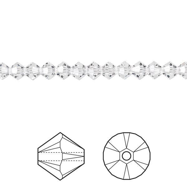 Bead 48pk crystal, Crystal Passions® 4mm bicone 5328 image number 0