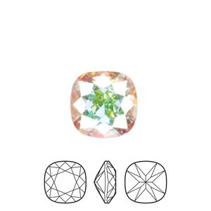 Fancy stone 144pk crystal AB foil back, Preciosa MAXIMA Czech crystal rhinestone 12mm cushion square