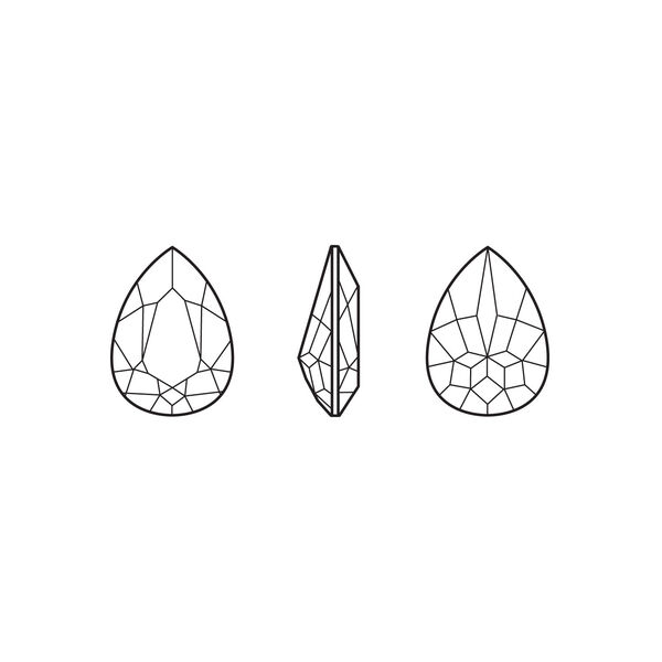 Fancy stone 1pkg48 crystal bronze foil back, Swarovski&reg;, 18x13mm pear 4320 image number 1