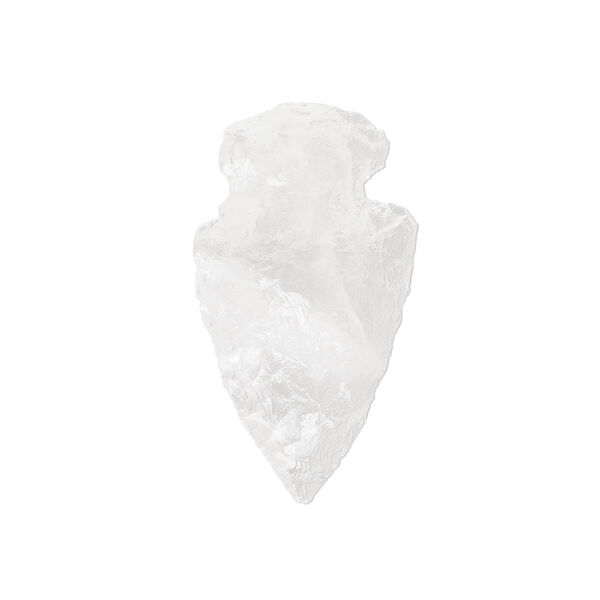 Focal, quartz crystal (natural), 26x15mm-32x19mm hand-knapped undrilled arrowhead, B- grade, Mohs hardness 7. Sold individually. image number 0