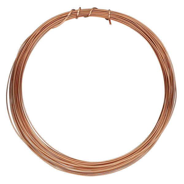 Wire, ParaWire™, copper, half-round, 21 gauge. Sold per 7-yard section. image number 0