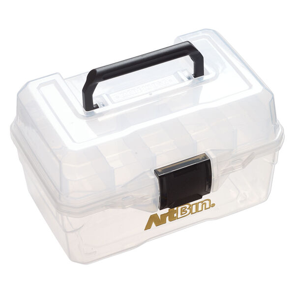 Artbin&reg; 1pkg1, polypropylene, clear and black, 9 x 5-1/2 x 6-3/4 inches, organizer box with removable tray with 6 fixed compartments image number 0