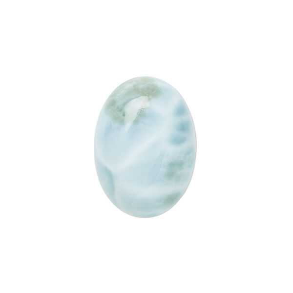 Cabochon, larimar (stabilized), 18x13mm calibrated oval, B grade, Mohs hardness 4-1/2 to 5. Sold individually. image number 0