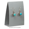 Earring card, adhesive and card stock, silver, 3x2-1/4 inches assembled. Sold per pkg of 100. image number 1