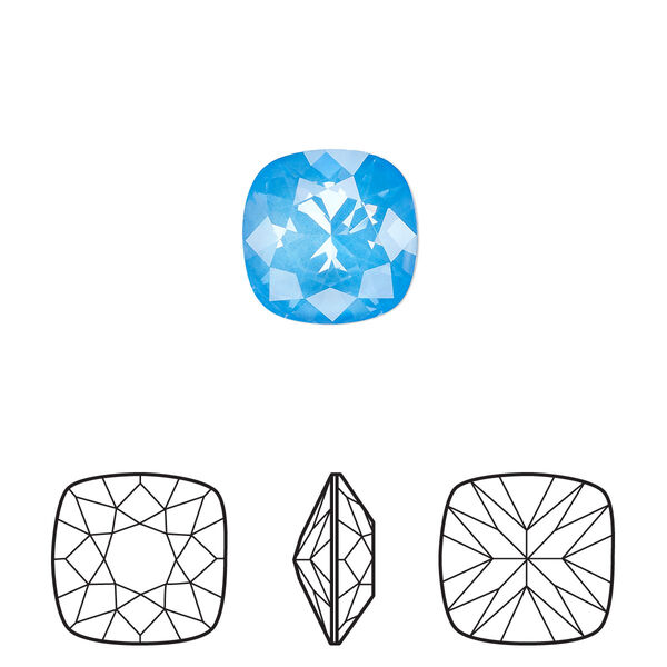 Fancy stone 2pk crystal electric blue ignite LacquerPRO, Crystal Passions® 10mm cushion 4470 image number 0
