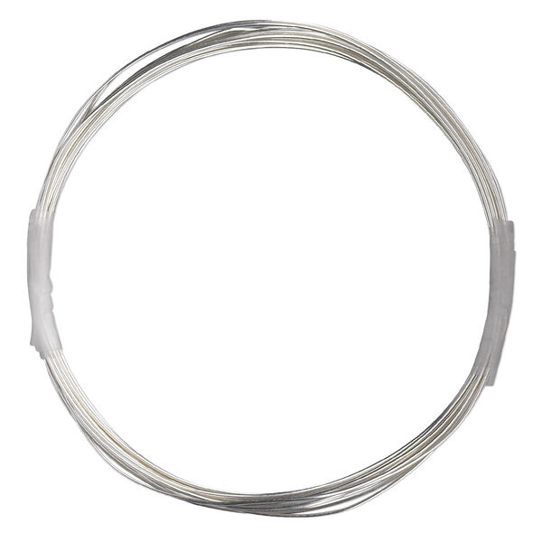 Wire, sterling silver-filled, half-hard, round, 24 gauge. Sold per 100-foot spool. image number 0