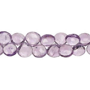 Amethyst 1pkg1, hand-cut top-drilled faceted puffed teardrop bead natural 8 inch 6-8mm