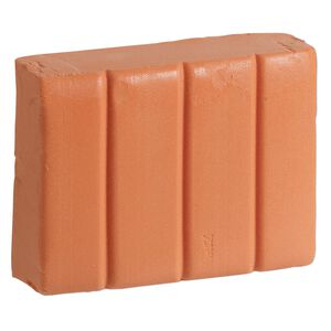 Polymer clay, Sculpey® Soufflé™, pumpkin. Sold per 1.7-ounce bar.