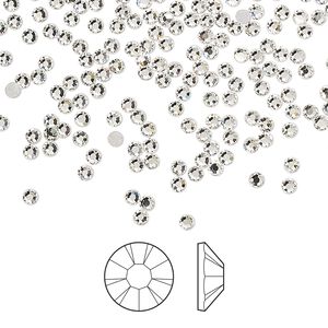 Flat back 144pk crystal foil back, Preciosa MAXIMA Czech crystal hotfix rhinestone 1.9-2.1mm chaton rose round SS6