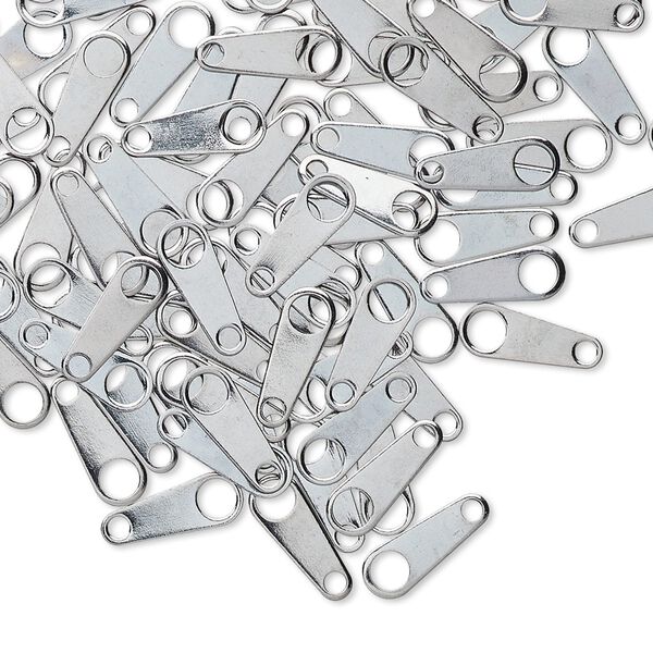 Chain tab, gunmetal-plated brass, 10x4mm. Sold per pkg of 100. image number 0