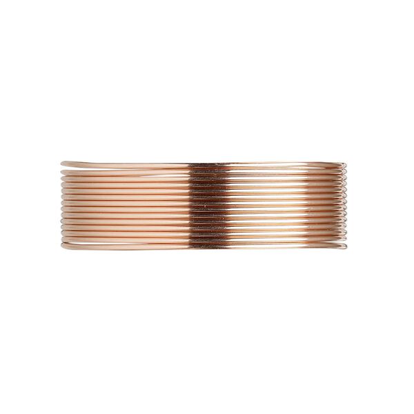 Wire, 12Kt rose gold-filled, half-hard, round, 22 gauge. Sold per pkg of 5 feet. image number 0