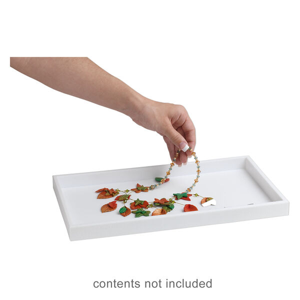 Display tray, plastic, white, 14-3/4 x 8-1/4 x 1 inches. Sold individually. image number 2