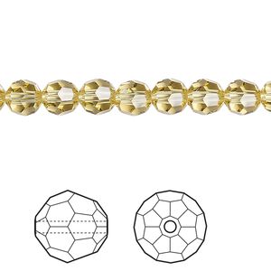 Bead 1pkg360 dark jonquil, Swarovski® ReCreated™ 6mm round 5000
