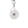 Rainbow moonstone / iolite 1pkg1, top-drilled hand-cut 1sided carved flower bead natural, 14mm image number 0