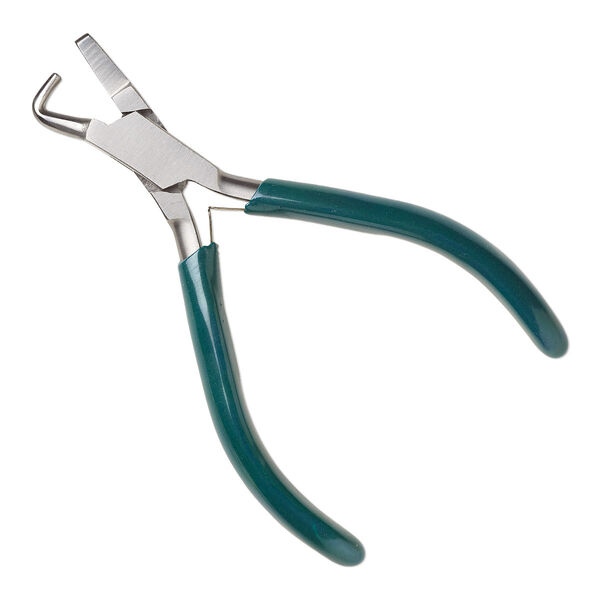 Pliers, EUROTOOL®, dimpled hook-jaw, stainless steel and rubber, 5 inches with 3mm dimple. Sold individually. image number 0