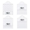 Bead counter set, plastic, white, measures 3, 4, 6 and 8mm beads, 4x3 inches with slider. Sold per 4-piece set. image number 0