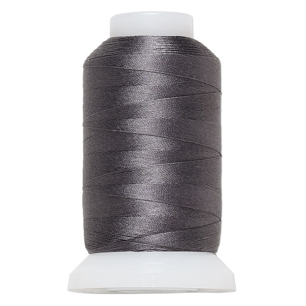 Thread, Purely Silk™, dark grey, size OO. Sold per 695-yard spool. image number 0
