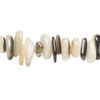 Bead 1pkg1, black lip shell / gold lip shell / mother-of-pearl shell (natural / bleached), small to extra-large chip, 15 inches. image number 0