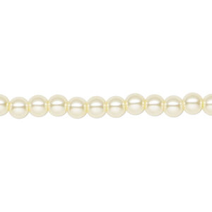 Pearl 2pk ivory, Celestial Crystal® 4mm round 15.5-16 inch