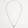 Aluminum / steel / glass rhinestone 1pkg3, oval rolo chain / ball assortment mixed finish / clear 18 inch 3mm image number 2
