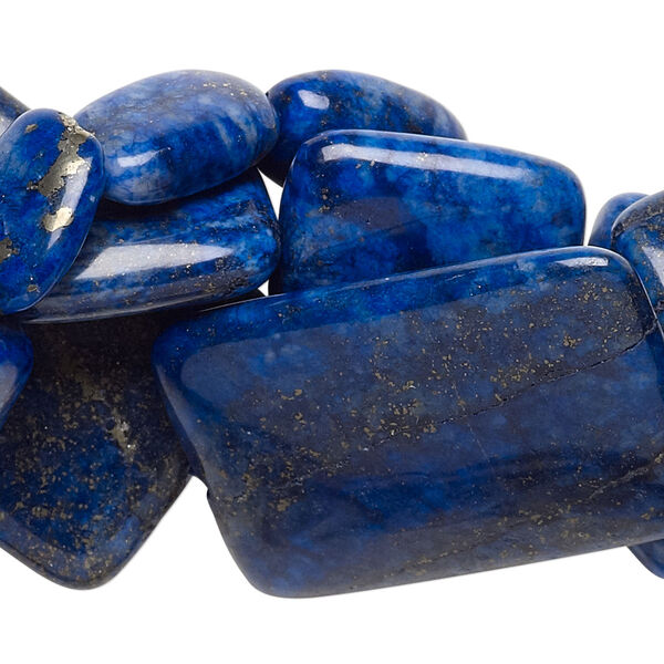 Lapis lazuli 1pkg3, multi-rectangle bead 15 inch mix 12x9mm-35x25mm image number 0