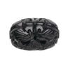 Jet 1pkg1, hand-carved oval bead natural 30x20mm image number 0