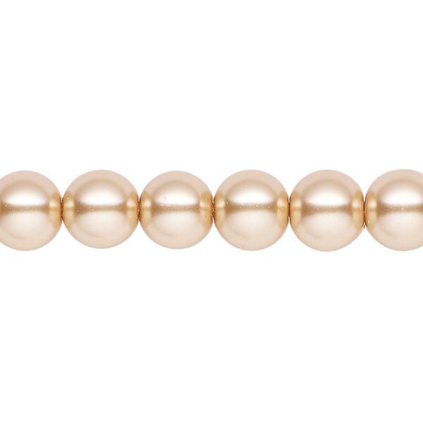 Pearl 1pk champagne, Celestial Crystal&reg; 8mm round 15.5-16 inch image number 0