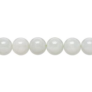 Jadeite 1pkg1, hand-cut round bead natural 8 inch 8mm