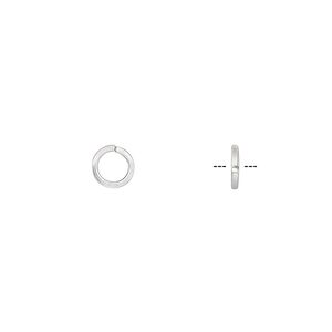 Jump ring, sterling silver, 6mm round square wire, 4.5mm diameter, 20 gauge. Sold per pkg of 20.