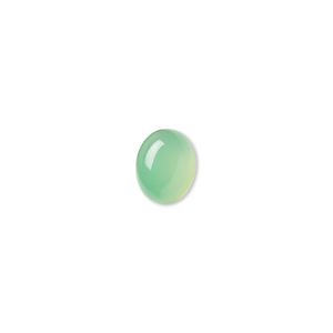 Green chalcedony 1pkg2, calibrated oval cab 10x8mm
