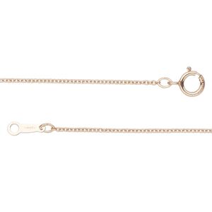Chain 1pkg1 14Kt rose gold-filled cable, 1.1mm / springring clasp, Gossamer™ 18 inch
